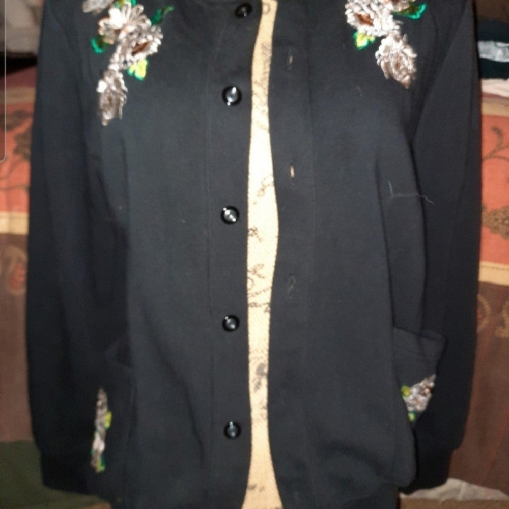 Floral Bomber Cardigan